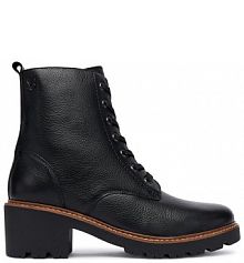 Botki na słupku Caprice czarne 