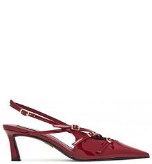 Sandały na szpilce Steve Madden bordowy