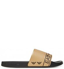 Klapki EA7 Emporio Armani złote męskie 