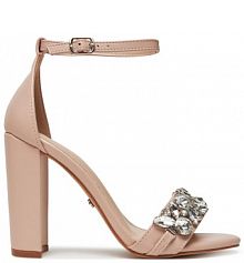 Sandały na słupku DeeZee beżowe 