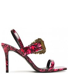 Sandały na szpilce Versace Jeans Couture różowe 