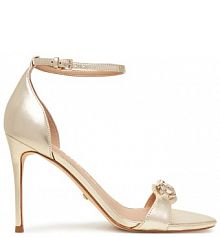 Sandały na szpilce Guess złote 