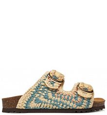 Klapki Scholl beżowe damskie 