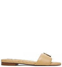 Klapki Patrizia Pepe beżowe damskie 