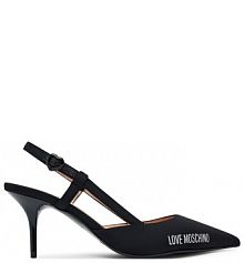 Sandały na szpilce LOVE MOSCHINO czarne 