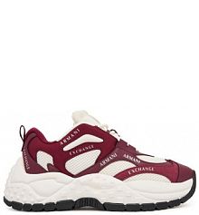Sneakersy Armani Exchange bordowy damskie 
