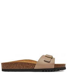 Klapki Scholl brązowe damskie 