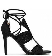 Sandały na szpilce DeeZee czarne