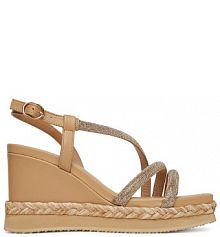 Sandały na koturnie Alma En Pena beżowe 