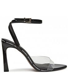 Sandały na szpilce Just Cavalli czarne