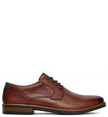 Półbuty wizytowe Rieker brązowe męskie 