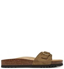 Klapki Scholl khaki damskie 