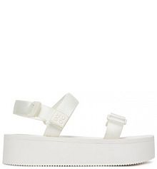 Sandały na koturnie HUGO białe 