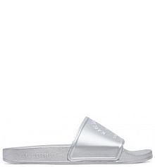 Klapki KARL LAGERFELD srebrne damskie 