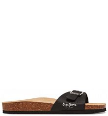 Klapki Pepe Jeans czarne damskie 