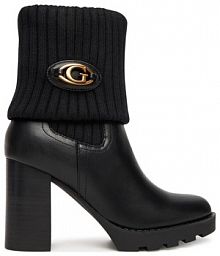 Botki na słupku Guess czarne 