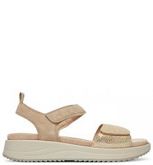 Sandały na koturnie Caprice beżowe 