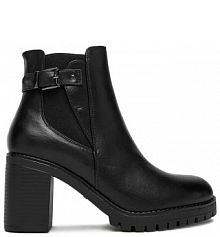 Botki na słupku Clara Barson czarne 