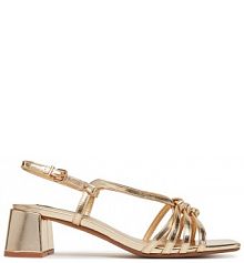 Sandały na słupku Pepe Jeans złote 