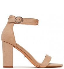 Sandały na słupku DeeZee beżowe 