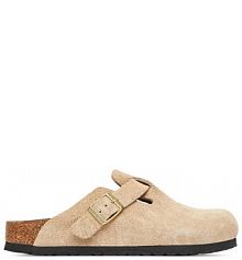 Klapki Birkenstock beżowe damskie 