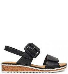 Sandały na koturnie Rieker czarne 