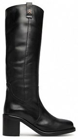 Kozaki na obcasie Tommy Hilfiger czarne 