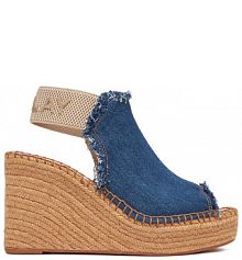 Sandały na koturnie REPLAY niebieskie 