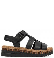 Sandały na koturnie Rieker czarne 