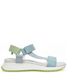 Sandały na koturnie Rieker niebieskie 