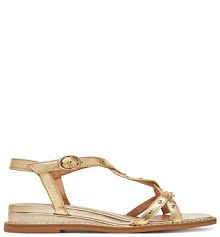 Sandały Lasocki złote damskie 