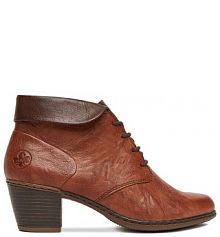 Botki na słupku Rieker brązowe 