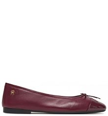 Baleriny Tommy Hilfiger bordowy damskie 