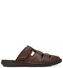 Klapki Go Soft brązowe męskie 