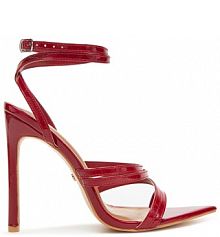 Sandały na szpilce DeeZee czerwone