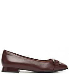 Baleriny Caprice bordowy damskie 