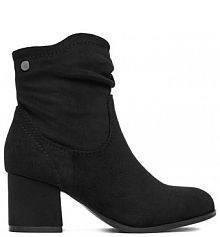 Botki na słupku JENNY czarne 