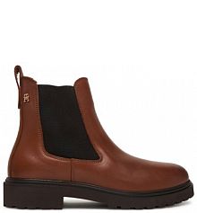 Botki Tommy Hilfiger brązowe damskie 