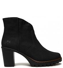 Botki na słupku Rieker czarne 