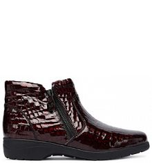 Botki Caprice bordowy damskie 