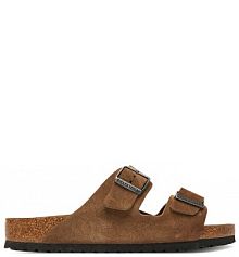 Klapki Birkenstock brązowe męskie 