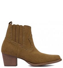 Botki na słupku DeeZee brązowe 