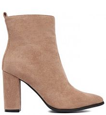 Botki na słupku DeeZee beżowe