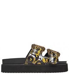 Klapki Versace Jeans Couture czarne damskie 