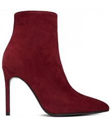 Botki na szpilce Eva Minge bordowy 