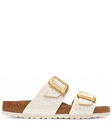 Klapki Birkenstock écru damskie 