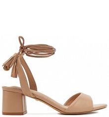 Sandały na słupku DeeZee beżowe 