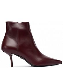 Botki na szpilce Max Mara bordowy 