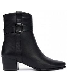 Botki na słupku Caprice czarne 