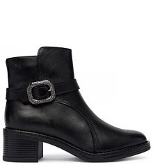 Botki na słupku Tamaris czarne 